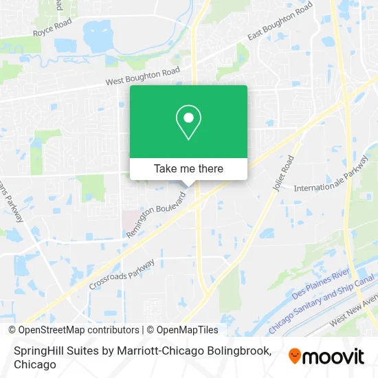 SpringHill Suites by Marriott-Chicago Bolingbrook map