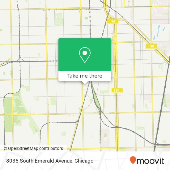 8035 South Emerald Avenue map