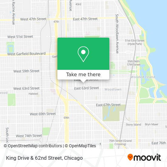 King Drive & 62nd Street map