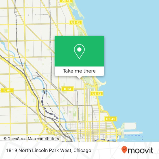 Mapa de 1819 North Lincoln Park West