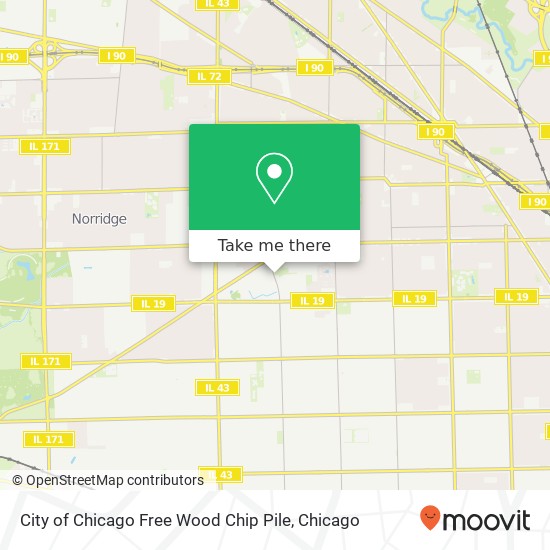 City of Chicago Free Wood Chip Pile map
