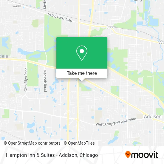 Hampton Inn & Suites - Addison map