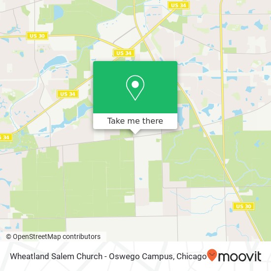 Wheatland Salem Church - Oswego Campus map
