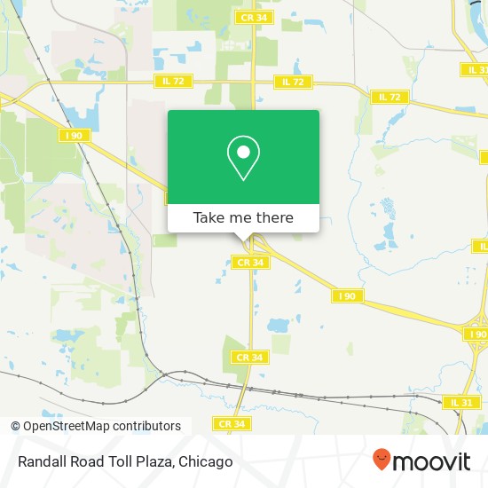 Randall Road Toll Plaza map