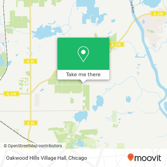 Oakwood Hills Village Hall map