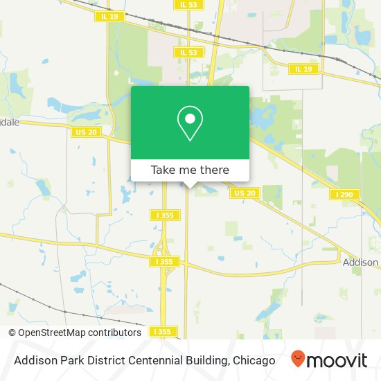 Mapa de Addison Park District Centennial Building