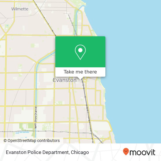 Evanston Police Department map