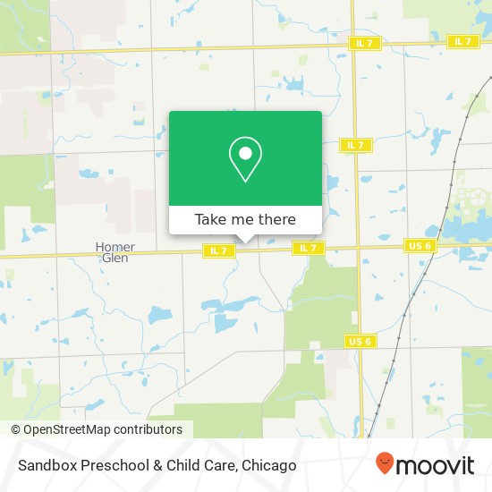 Mapa de Sandbox Preschool & Child Care