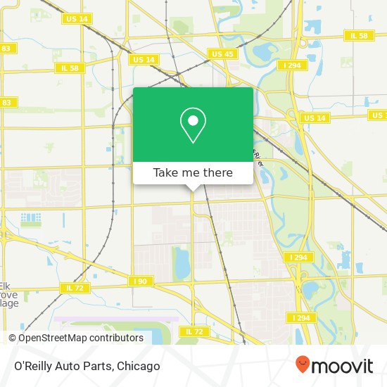 O'Reilly Auto Parts map