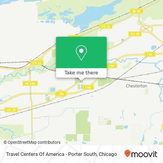 Travel Centers Of America - Porter South map