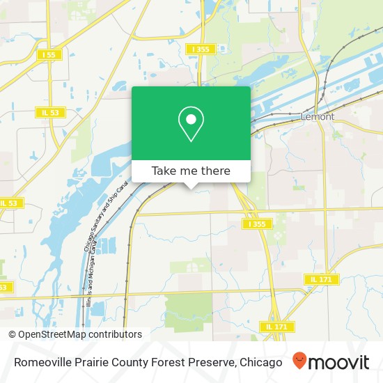 Mapa de Romeoville Prairie County Forest Preserve