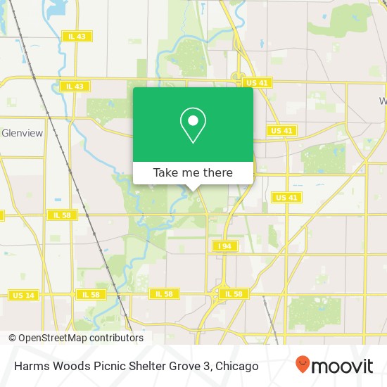 Harms Woods Picnic Shelter Grove 3 map