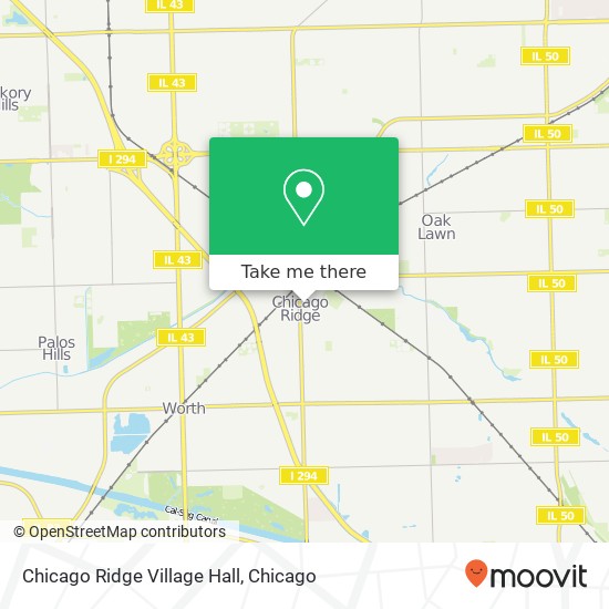 Mapa de Chicago Ridge Village Hall