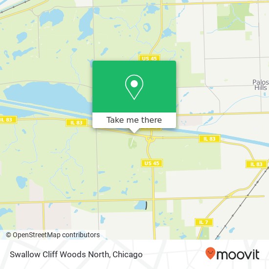 Mapa de Swallow Cliff Woods North