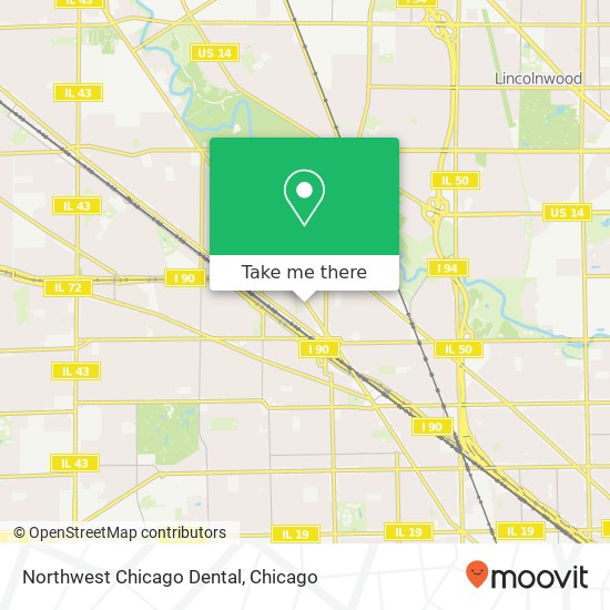 Northwest Chicago Dental map