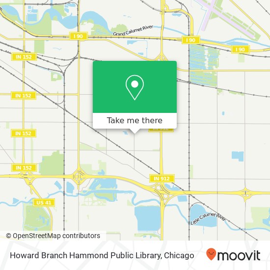 Howard Branch Hammond Public Library map