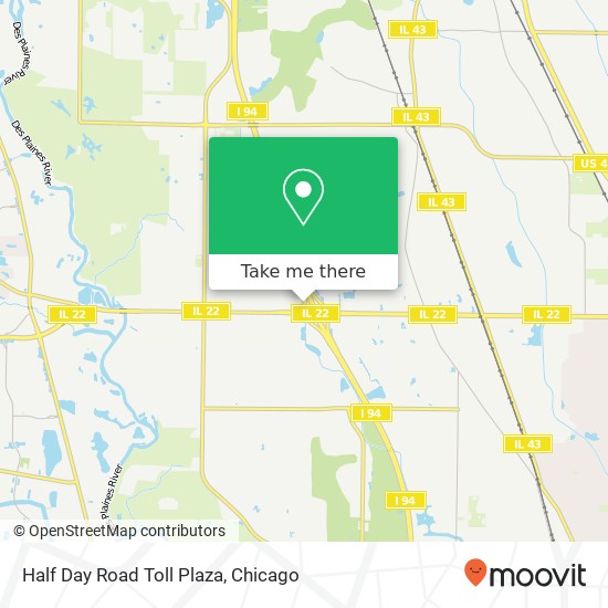 Mapa de Half Day Road Toll Plaza