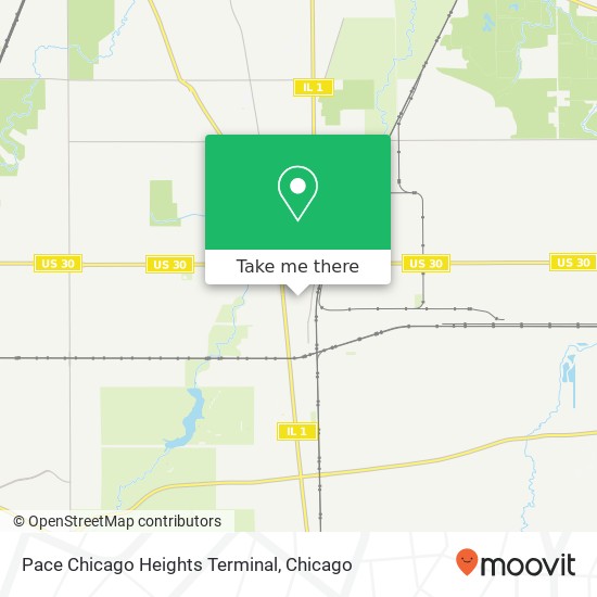 Pace Chicago Heights Terminal map