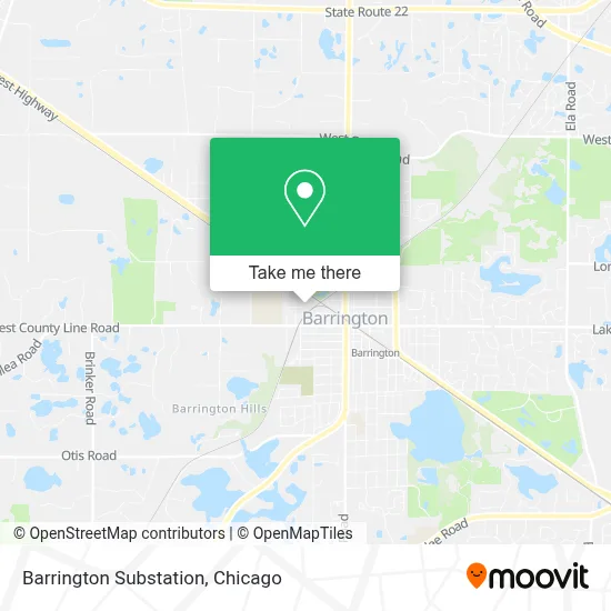Barrington Substation map