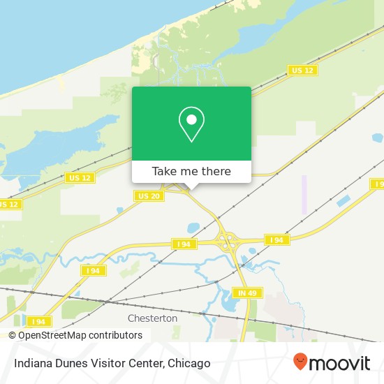 Indiana Dunes Visitor Center map