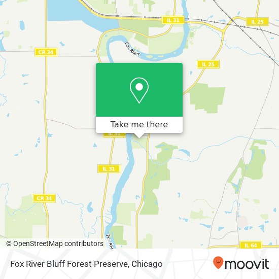 Fox River Bluff Forest Preserve map