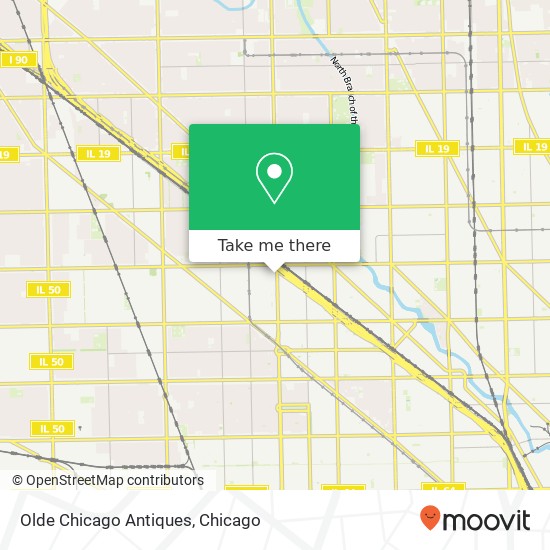 Mapa de Olde Chicago Antiques