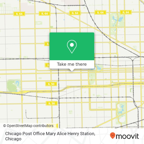 Chicago Post Office Mary Alice Henry Station map