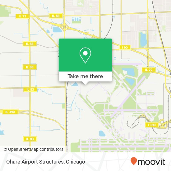 Ohare Airport Structures map