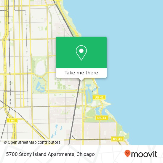 5700 Stony Island Apartments map
