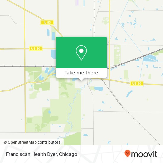 Franciscan Health Dyer map