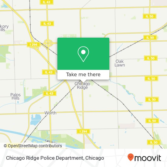 Mapa de Chicago Ridge Police Department