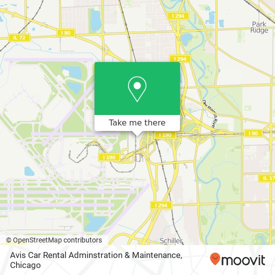 Avis Car Rental Adminstration & Maintenance map