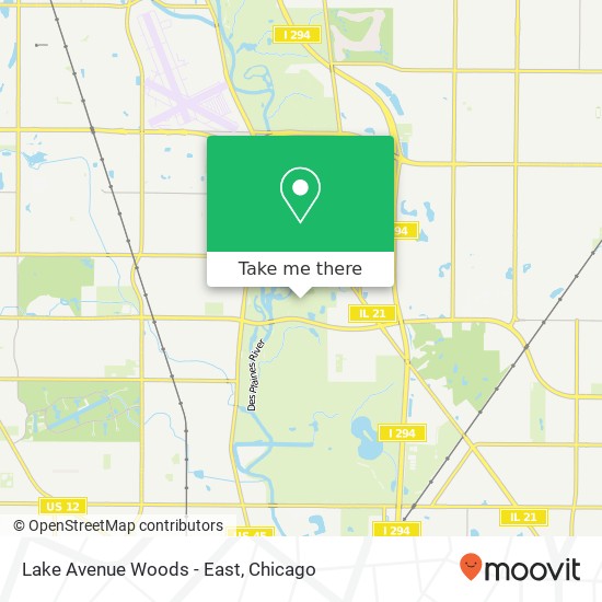 Mapa de Lake Avenue Woods - East