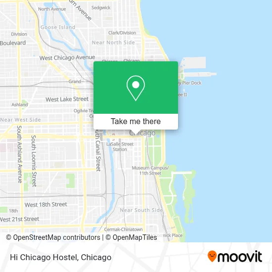 Hi Chicago Hostel map