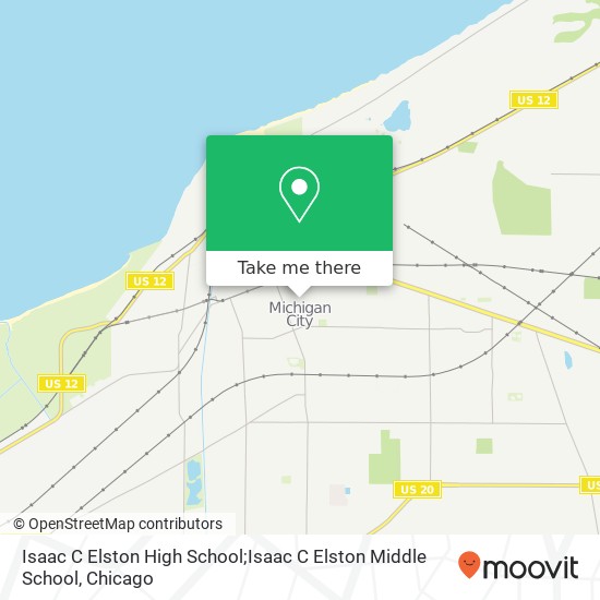 Mapa de Isaac C Elston High School;Isaac C Elston Middle School