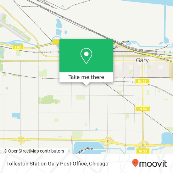 Mapa de Tolleston Station Gary Post Office