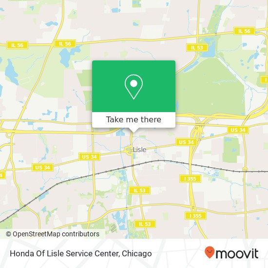 Honda Of Lisle Service Center map