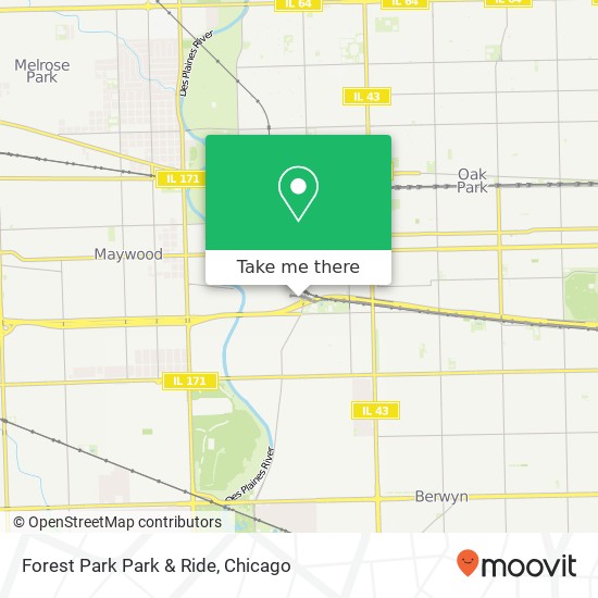 Forest Park Park & Ride map