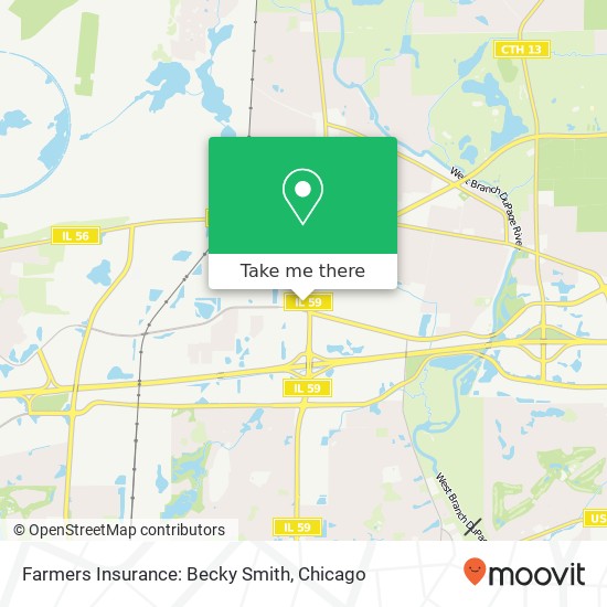 Farmers Insurance: Becky Smith map