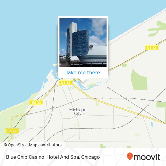 Blue Chip Casino, Hotel And Spa map