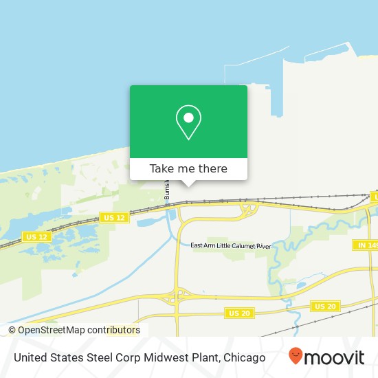 United States Steel Corp Midwest Plant map