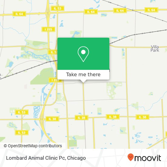 Lombard Animal Clinic Pc map