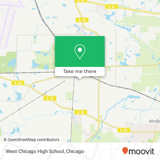 Mapa de West Chicago High School