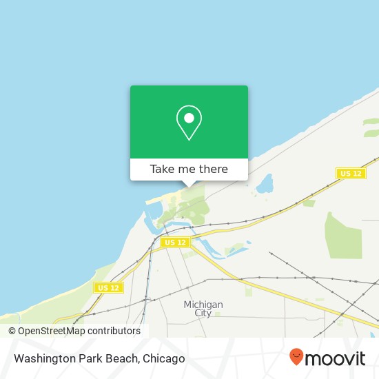 Washington Park Beach map