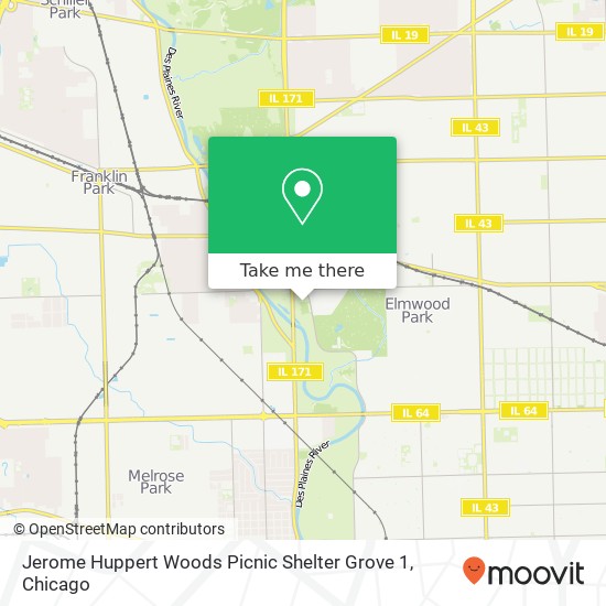 Jerome Huppert Woods Picnic Shelter Grove 1 map