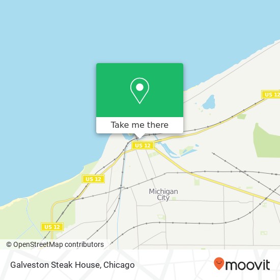Mapa de Galveston Steak House