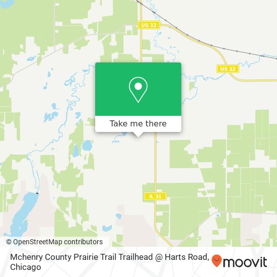 Mchenry County Prairie Trail Trailhead @ Harts Road map