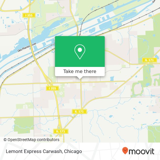 Mapa de Lemont Express Carwash