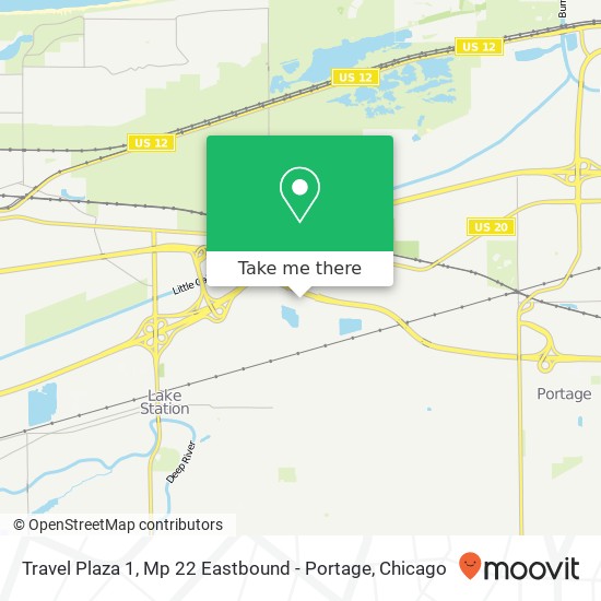 Travel Plaza 1, Mp 22 Eastbound - Portage map