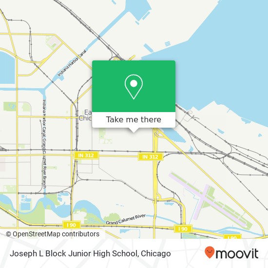 Mapa de Joseph L Block Junior High School